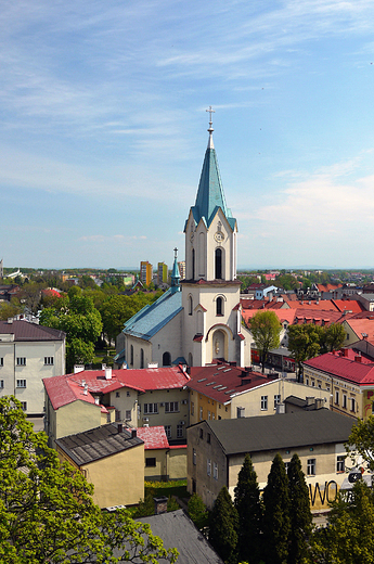 Owicim. Widok na miasto z wiey zamkowej.