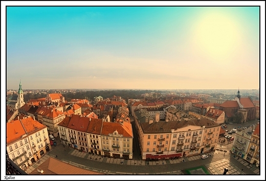 Kalisz - panorama miasta z tarasu widokowego ratusza