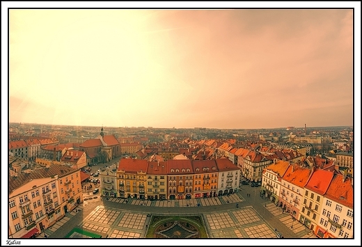 Kalisz - panorama miasta z tarasu widokowego ratusza