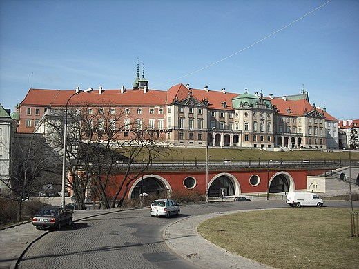 Warszawa. Zamek Krlewski - widok od strony Wisly