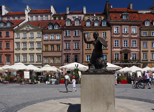 Warszawa. Pomnik Syreny na Rynku Starego Miasta.