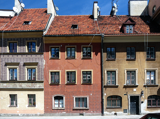 Warszawa. Kamieniczki na Starym Miescie.