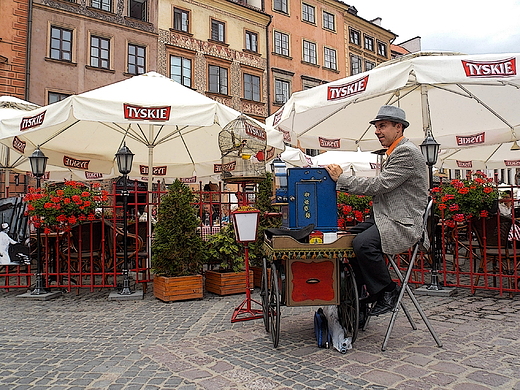 Warszawa. Kataryniarz na Starwce.