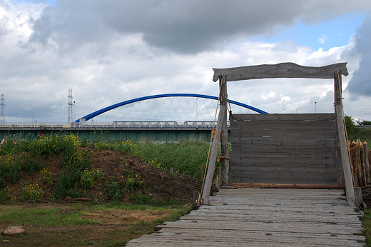 Wolin - widok z wioski Sowian na most drogowy