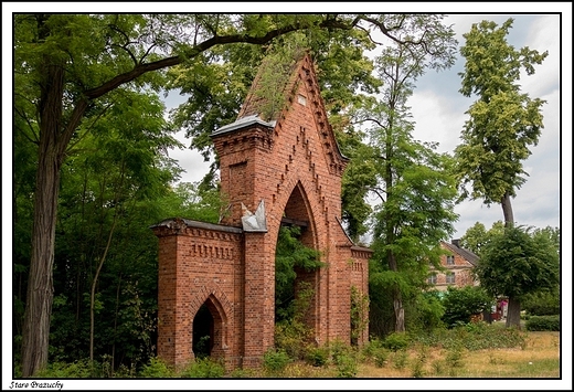 Stare Prauchy - opuszczony poewangelicki koci z 1833 r. _ brama