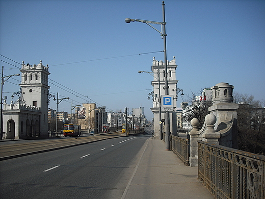 Warszawa. Widok z mostu Poniatowskiego w stron rodmiecia.