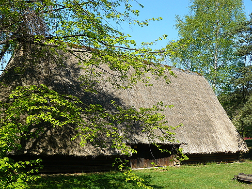 Maopolska. Skansen w Wygiezowie - zabytkowa stodoa.