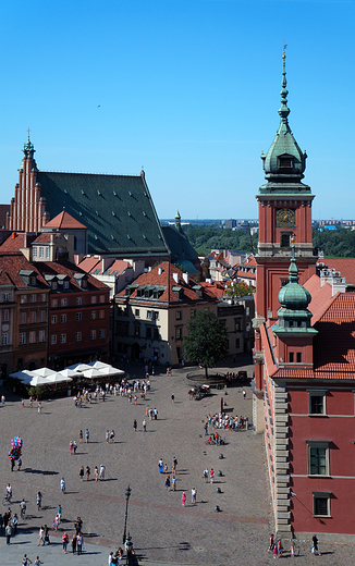 Warszawa. Fragment Placu Zamkowego.