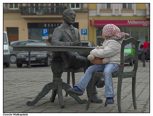 Ostrw Wielkopolski - spjrzmy sobie w oczy (stolik burmistrza Stefana Rowiskiego)