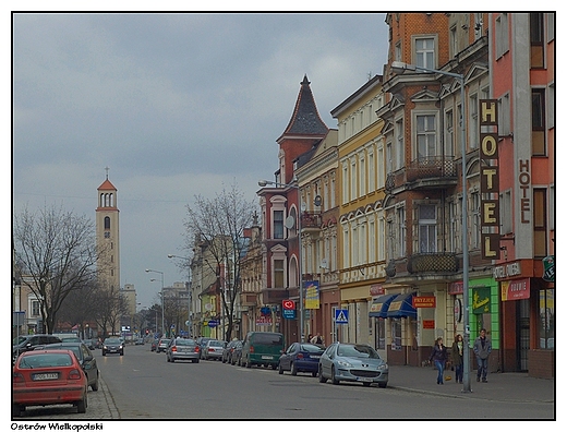 Ostrw Wielkopolski i secesyjne kamieniczki przy ulicy Raszkowskiej