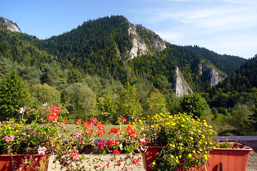 Pieniny ogldane z tarasu schroniska Trzy Korony.