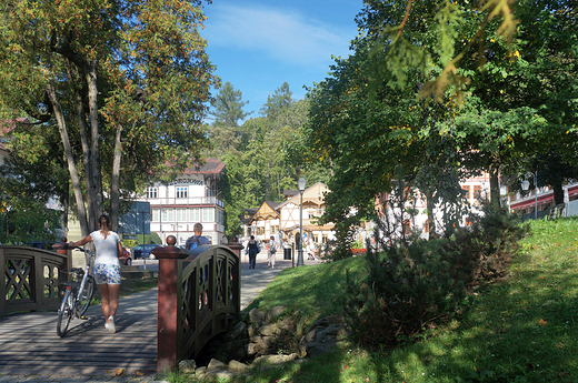 Szczawnica. W parku zdrojowym