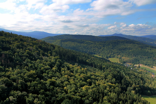 Zamek Chojnik-widok okolicy z baszty