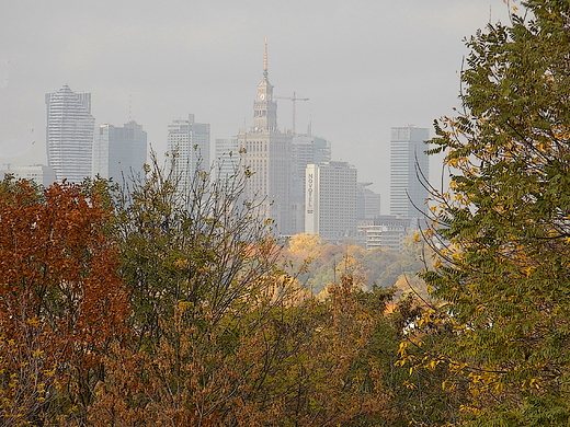 Warszawa. Widok z Kopca Powstania Warszawskiego.