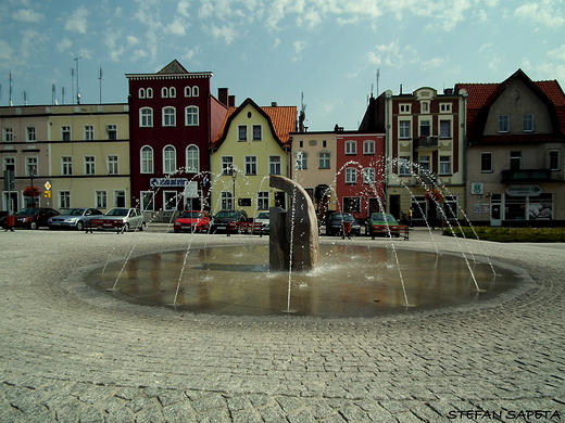 rynek miasteczka Nowe na szlaku zamkw krzyackich.