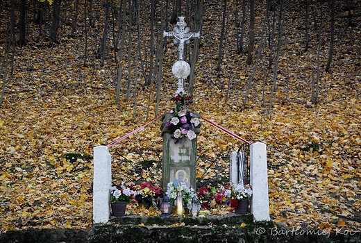 Kapliczka przy drodze w Kudowie Zdrj.