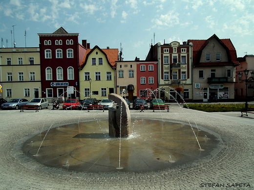 rynek miasteczka Nowe na szlaku zamkw krzyackich.