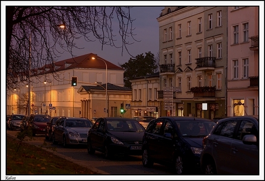 Kalisz - niebo nad rdmiejsk _ w stron rynku _ po prawej wida Rogatk Wrocawsk