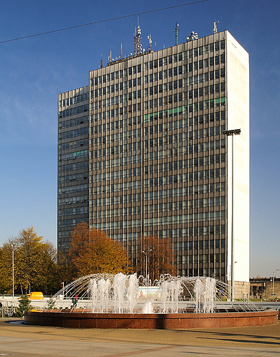 Katowice. Centrum miasta - widok z ronda