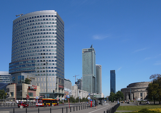 Warszawa. Wieowce w centrum.