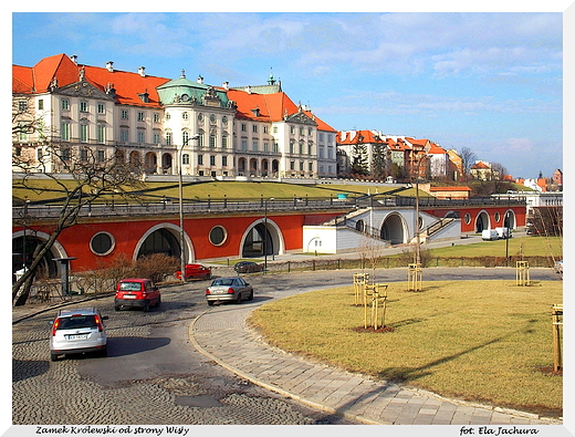 Warszawa. Zamek Krlewski od strony Wisy.