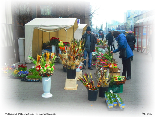 Warszawa. Niedziela Palmowa na Pl. Narutowicza