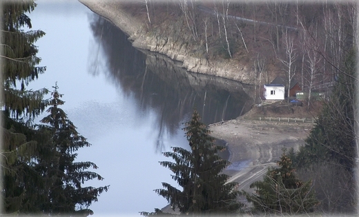 Widoki z wieży ulokowanej nad jeziorem Lubachowskim