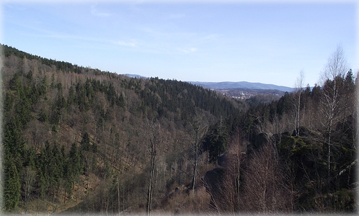 Widok z tarasu na wzgrzu ponad Siedlcinem