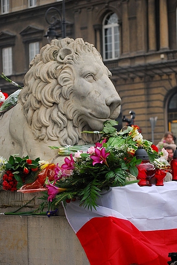 aoba pod Paacem Prezydenckim. Warszawa 10 kwietnia 2010 r.