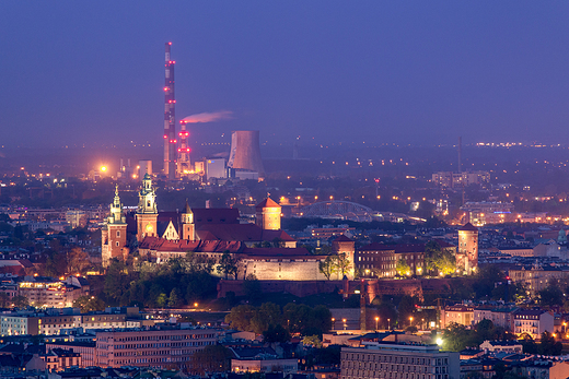 Widok z Kopca Kociuszki na Wawel