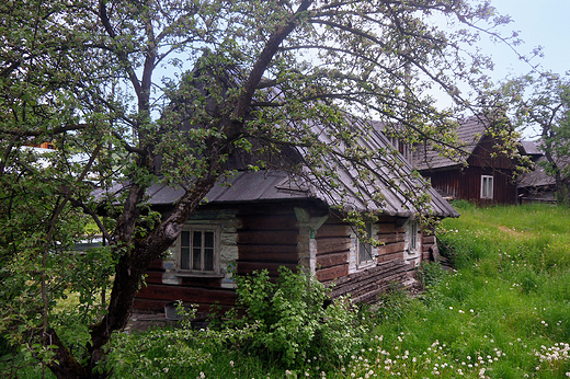 Korbielw. Stara drewniana chata.