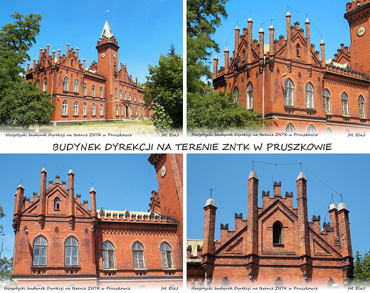 Spacer po zespole przemysowym ZNTK w Pruszkowie. Neogotycki budynek Dyrekcji z 1899 r.