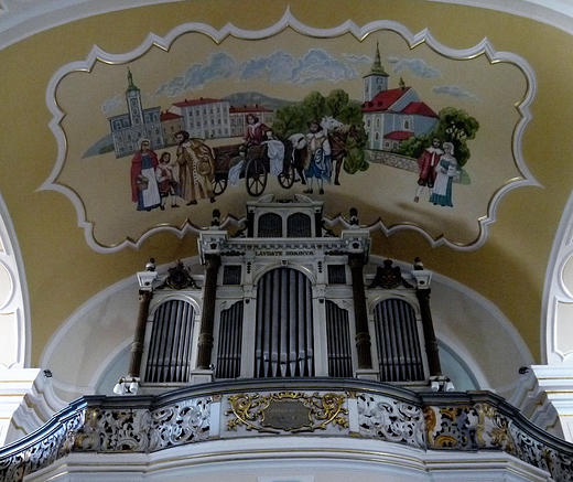 Skoczw. Koci witych Apostow Piotra i Pawa- organy zbudowane w 1892 r. przez firm Bracia Rieger z Karniowa.