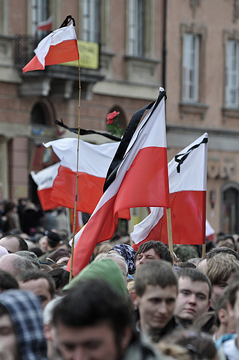 Biao-czerwone Krakowskie Przedmiecie. Warszawa, aoba narodowa