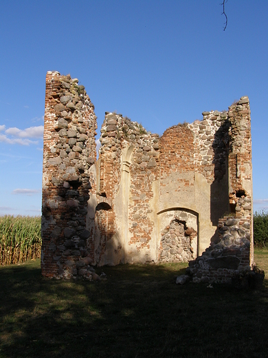 Ruiny kaplicy w Skrzebowej.