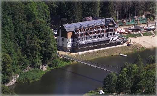 Widoki z wiey zamku Grodno- hotel i restauracja Maria Antonina