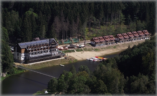 Widoki z wiey zamku Grodno- hotel i restauracja Maria Antonina