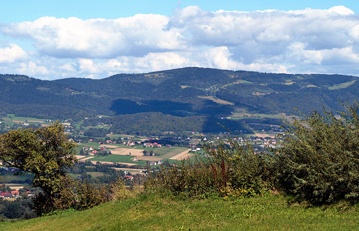 Widok na Beskid Wyspowy z Kaniny.