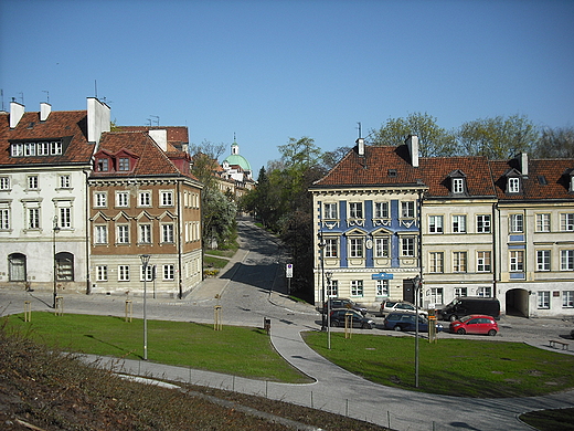 Warszawa. Widok ze Starego Miasta na Nowe Miasto.