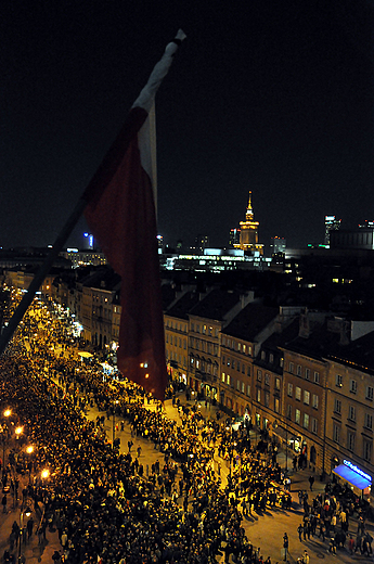 Krakowskie Przedmiecie noc - aoba narodowa w Warszawie