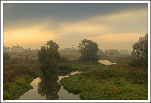 Chocz - rzeka Prosna w jesienny poranek