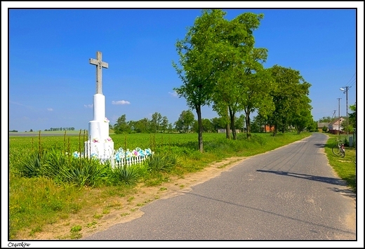 Czstkw - bardzo nietypowy krzy przydrony _ krgi betonowe