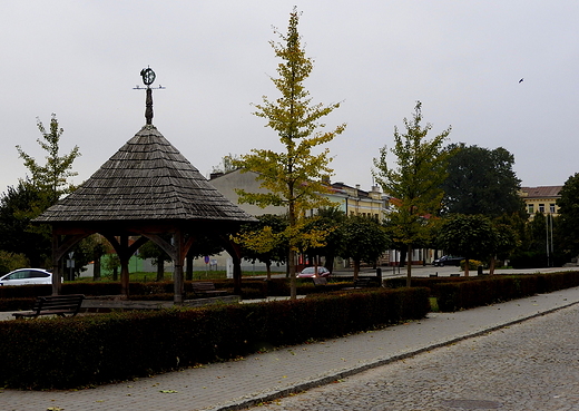 Rynek w Opatowie jesiennie