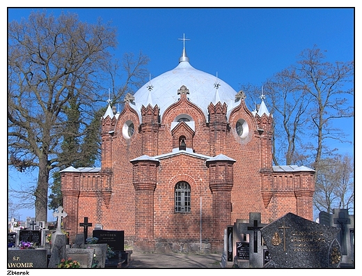 Zbiersk - XIX wieczny cmentarz katolicki, kaplica w stylu mauretaskim