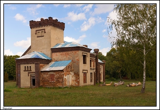 Boguszyn - neobarokowy dwr w formie zameczku z poowy XIXw.