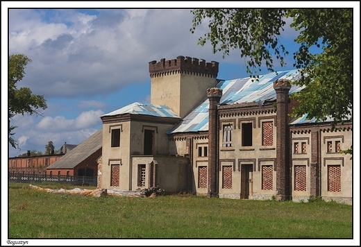 Boguszyn - neobarokowy dwr w formie zameczku z poowy XIXw.