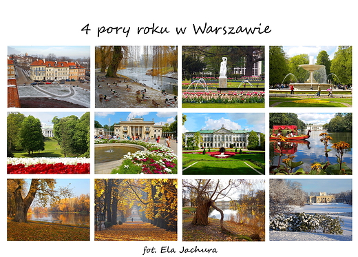 4 pory roku w Warszawie