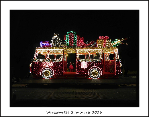 Warszawskie iluminacje 2016. Plac Na Rozdrou