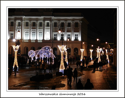 Warszawskie iluminacje 2016. Ulica Krakowskie Przedmiecie