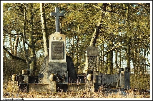 Wglewskie Holendry - stary cmentarz ewangelicko - augsburski na Kaczymce_ na szczcie zadbany